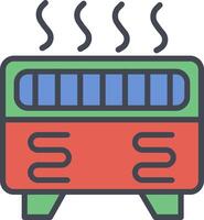 icône de vecteur de chauffage par convection