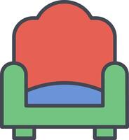 icône de vecteur de canapé unique