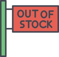 icône de vecteur en rupture de stock