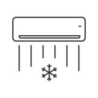 icône linéaire de climatiseur. illustration de la ligne mince. symbole de contour. dessin de contour isolé de vecteur