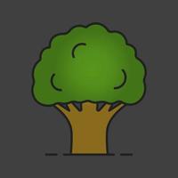 icône de couleur de chêne. sylviculture. arbre forestier. illustration vectorielle isolée vecteur