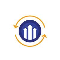 icône de cycle de croissance, vecteur plat