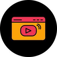 icône de vecteur de streaming vidéo