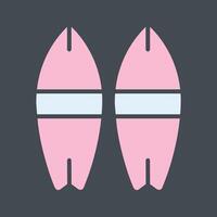 icône de vecteur de planche de surf