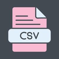 icône de vecteur csv