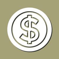 icône de vecteur symbole dollar