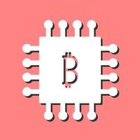 icône de vecteur de puce bitcoin