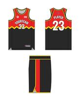 basketball Jersey modèle conception, basketball uniforme maquette conception, vecteur sublimation des sports vêtements conception, Jersey basketball idées.