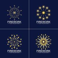 modèle de vecteur de conception de logo de feu d'artifice