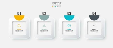 modèle d'infographie de concept d'entreprise avec option. vecteur