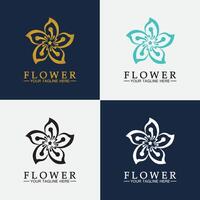 modèle de conception d'illustration vectorielle de logo de fleur vecteur
