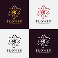 modèle de conception d'illustration vectorielle de logo de fleur vecteur