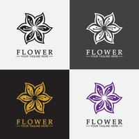 modèle de conception d'illustration vectorielle de logo de fleur vecteur