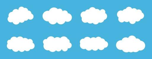 jeu d'icônes de nuage, jeu de vecteurs de nuage, jeu d'icônes de nuage noir vecteur