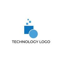 création de logo de technologie vecteur