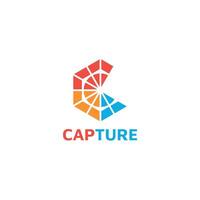 Capturer logo Capturer caméra lettre c logo vecteur