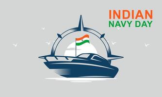 Indien marine journée 4 décembre modèle vecteur