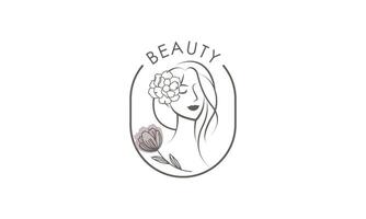 beauté féminin femme logo modèle vecteur