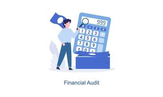 financier Audit ou professionnel comptabilité un service concept vecteur