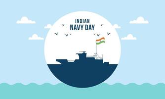 Indien marine journée 4 décembre modèle vecteur