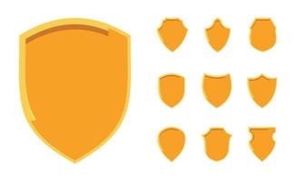 ensemble d'icônes de bouclier protéger ensemble de vecteurs de bouclier icônes de sécurité de bouclier vecteur