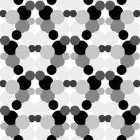 sans couture vecteur modèle avec noir et blanc polka points dans un inhabituel à motifs interprétation