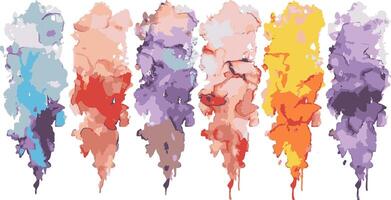artistique palette de vibrant aquarelle éclaboussures pour Créatif conception vecteur