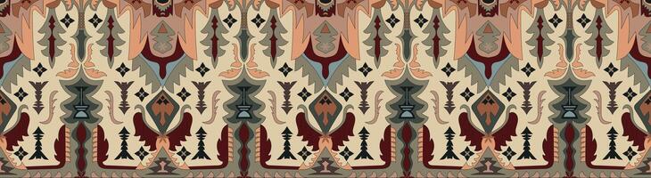 abstrait peintures sans couture texture de persan tapis. est une horizontal frontière vecteur
