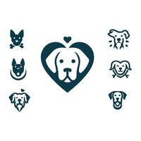 chiens amoureux vecteur utilisation logo T-shirt