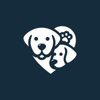 chiens amoureux vecteur utilisation logo T-shirt