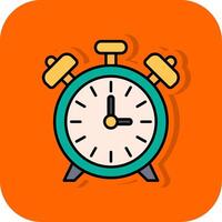 alarme l'horloge rempli Orange Contexte icône vecteur