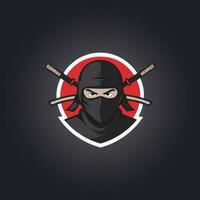 logo ninja personnage icône vecteur
