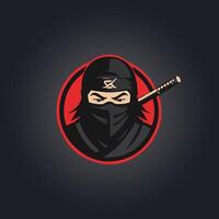 logo ninja icône personnage vecteur