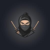 logo ninja personnage illustration vecteur