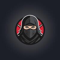 logo ninja icône illustration vecteur