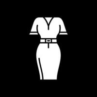 mini robe glyphe inversé icône vecteur