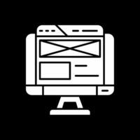 icône inversée de glyphe de conception web vecteur
