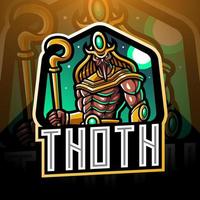 création de logo de mascotte thoth esport vecteur