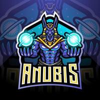 création de logo de mascotte anubis esport vecteur