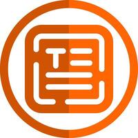 aligner texte glyphe Orange cercle icône vecteur