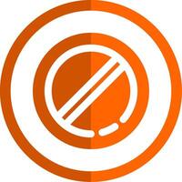 bloquer 1 glyphe Orange cercle icône vecteur