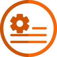 déployer règles glyphe Orange cercle icône vecteur