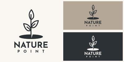 conception de modèle d'illustration de logo d'arbre de point de nature vecteur