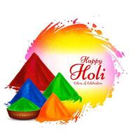 content Holi Indien culturel Festival salutation carte conception vecteur