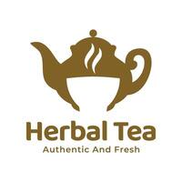 théière vert thé feuille logo icône conception modèle plat vecteur. vecteur thé logo isolé sur une blanc Contexte