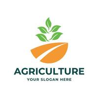 agriculture logo. ferme concept logo conception vecteur sur blanc Contexte
