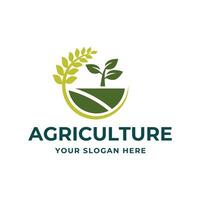 agriculture logo. ferme concept logo conception vecteur sur blanc Contexte