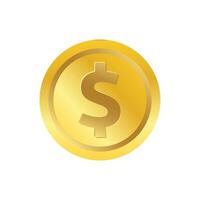 pièces de monnaie icône avec dollar symbole. argent payer, financier et affaires concept. vecteur