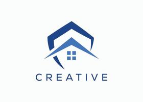 Créatif et minimal bouclier Accueil logo vecteur modèle. Sécurité maison. protéger maison. Accueil sécurité