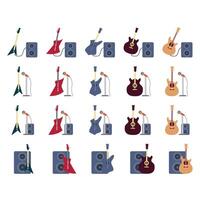 illustration de guitare pack vecteur